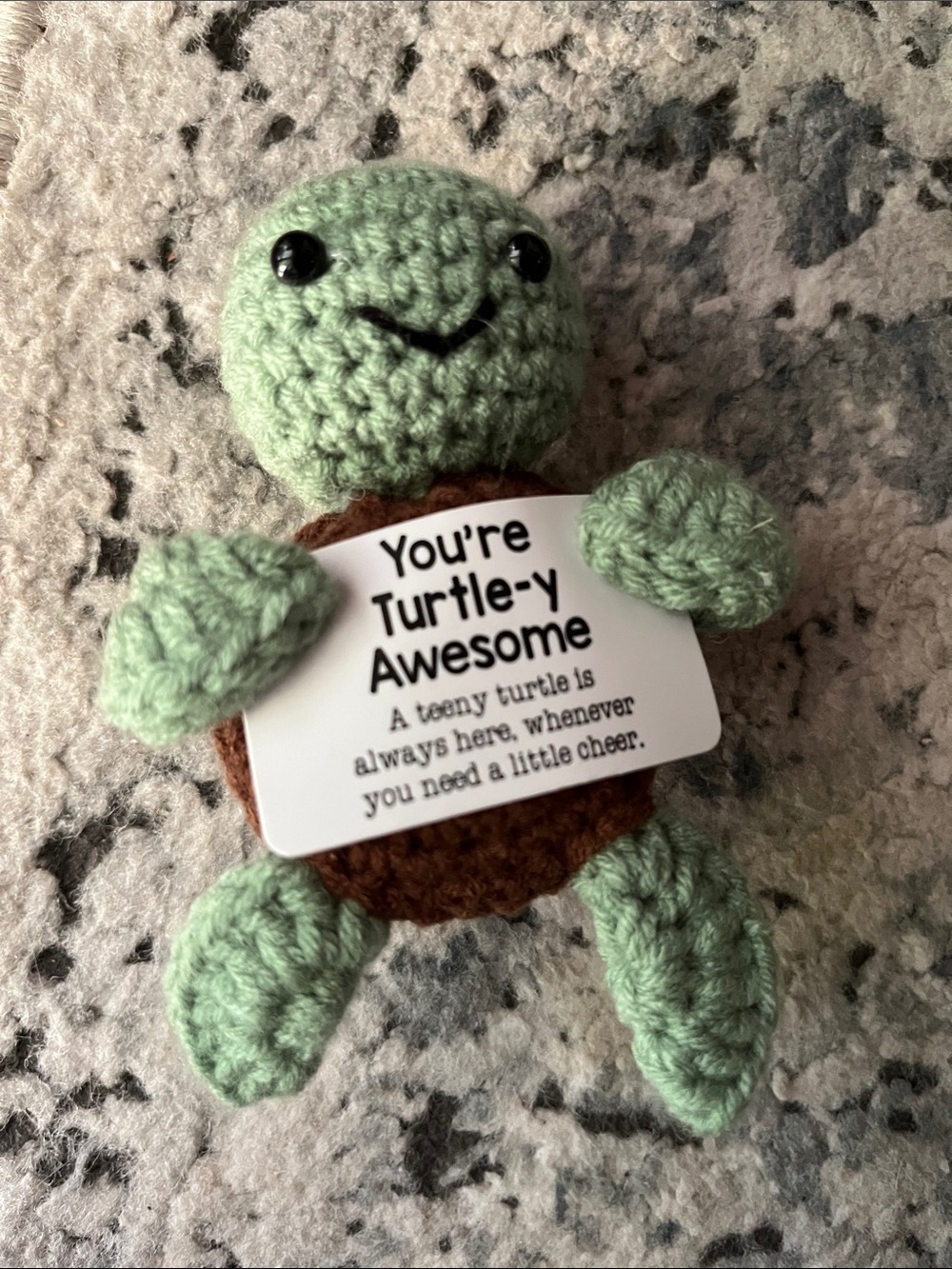 You're Turtle-y Awesome Crochet Turtle Plush - Green
